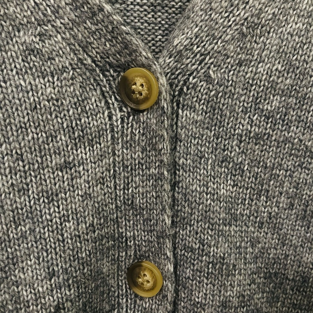 Ella Moss Oversized Knit Cardigan Button Up Gray Pockets Cozy Cabin Ski Size‎ M - Picture 2 of 7